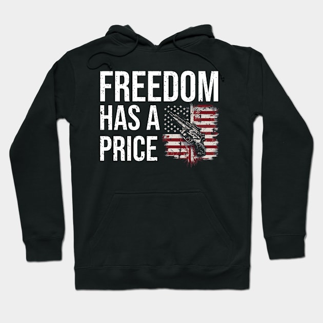 Freedom has a price quote typography design Hoodie by emofix